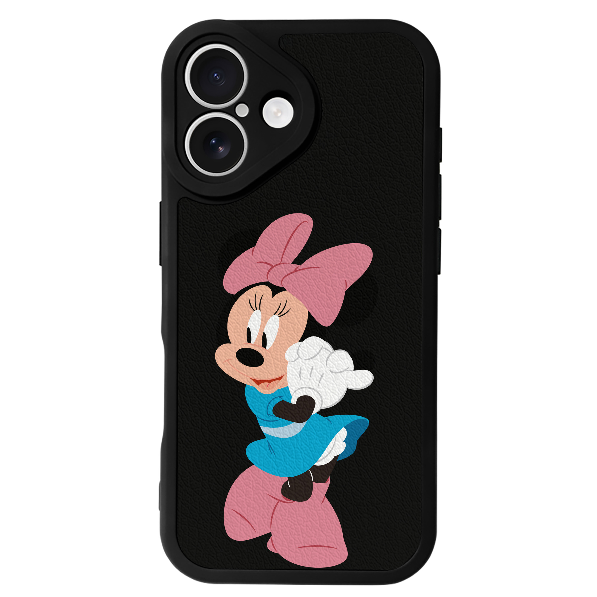（画像用） ミッキーマウス Mickey Mouse 【iPhone 16シリーズ対応】シリコンスマホケース（レザー調） 材質：シリコン